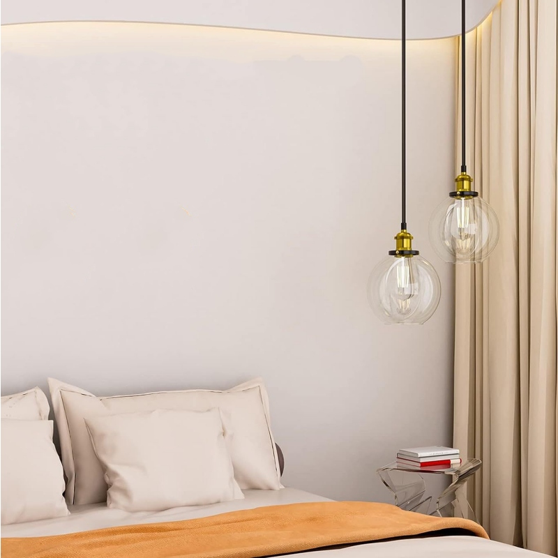 Подвесной светильник в форме глобуса для спальни