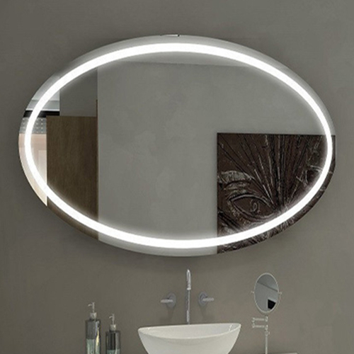 Овальное светодиодное зеркало в ванной комнате