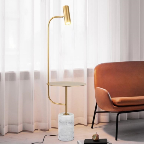 LED floor lamp with table