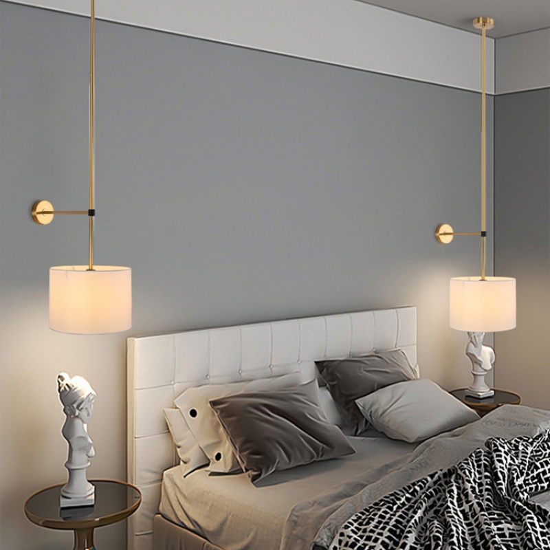 Bedside wall mounted pendant light