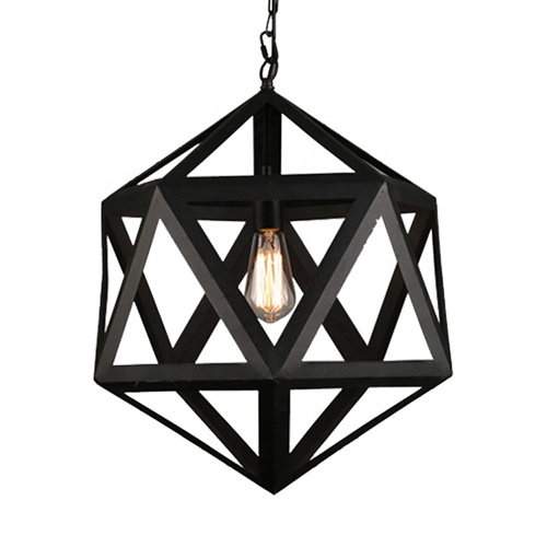 Black cage pendant lighting