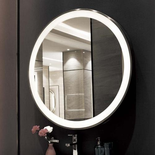 Round led bathroom mirror