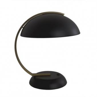 Black table lamp with black shade