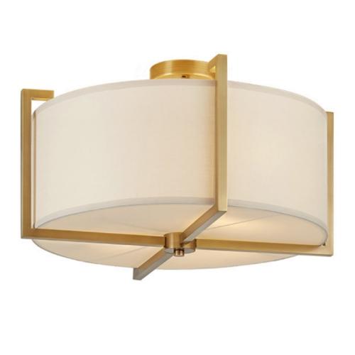 3 Light drum semi flush mount